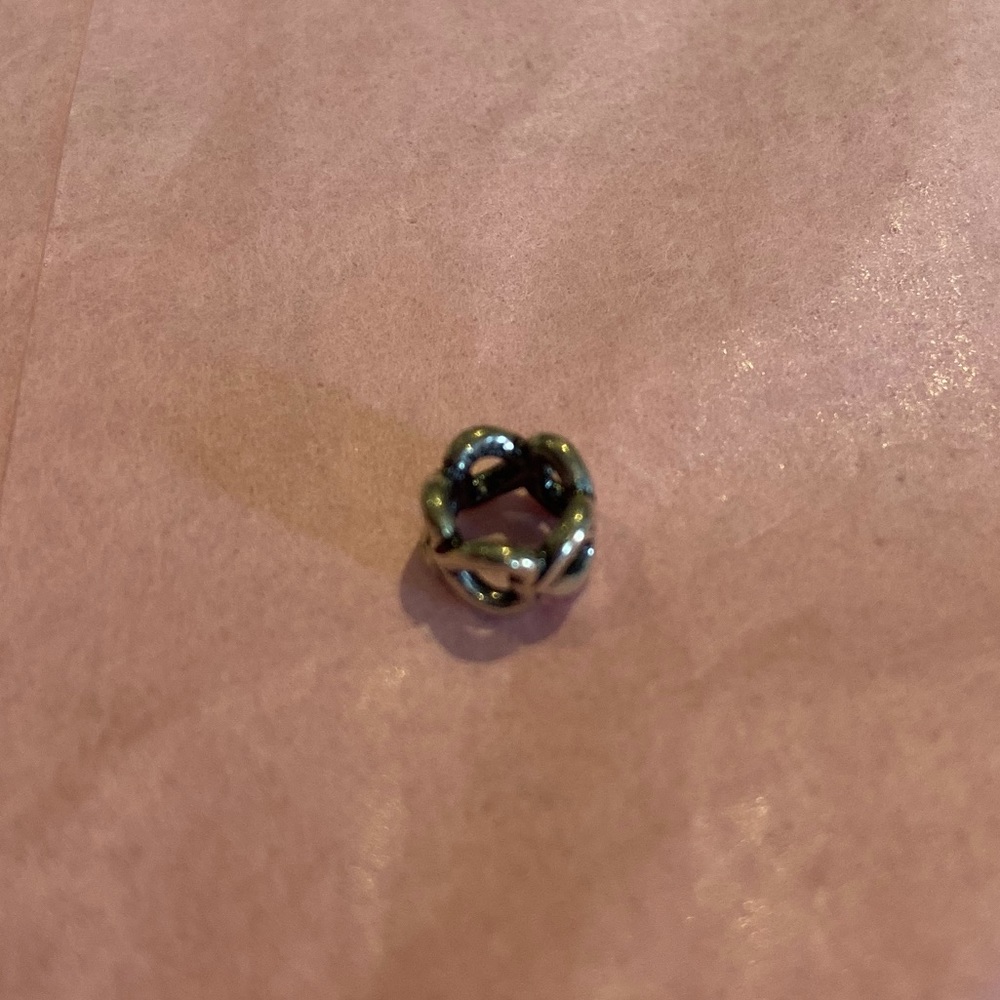 Pandora Open Heart Silver Spacer Charm View 5